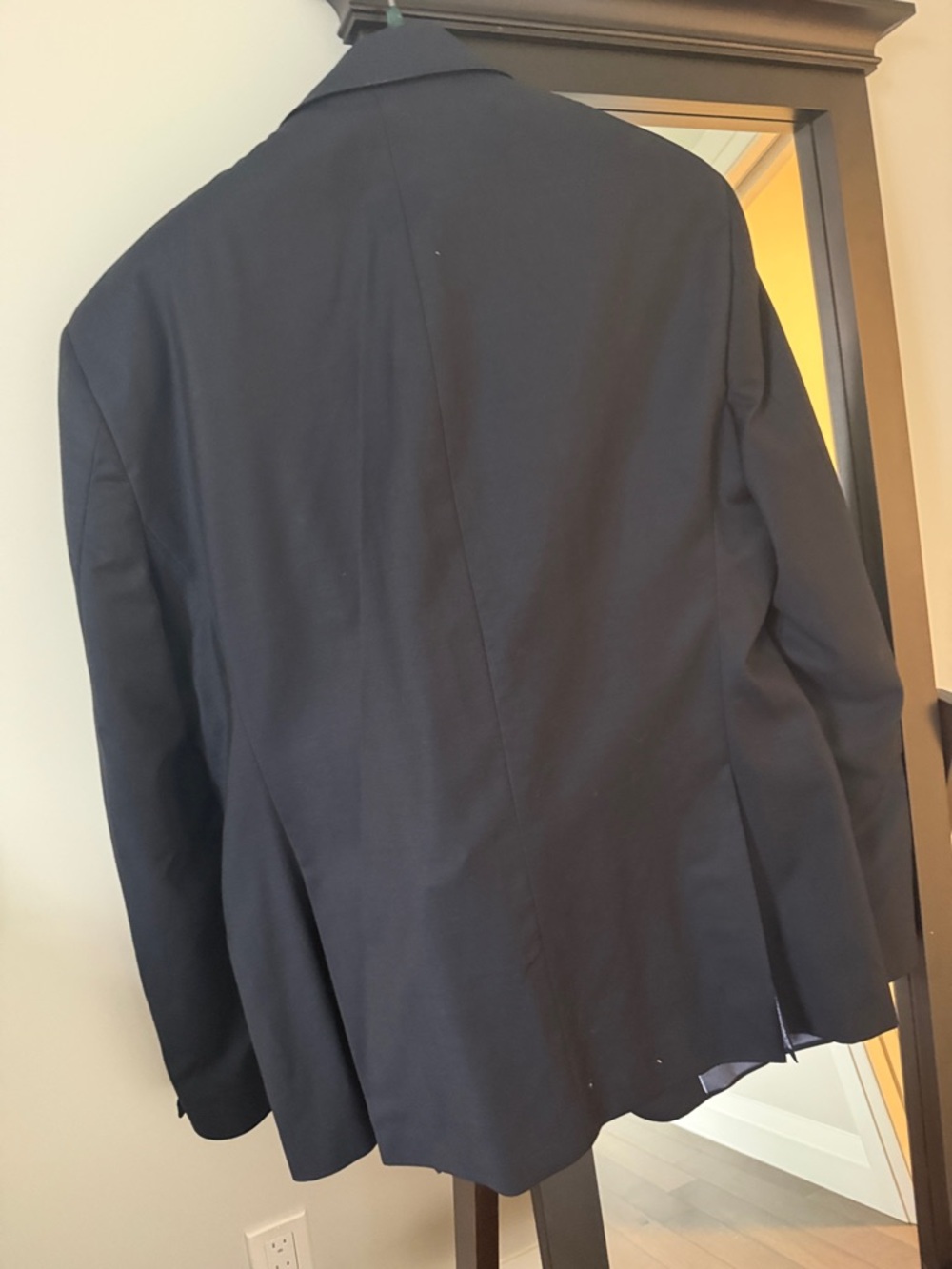Joseph Abboud Black Blazer with Gray Patterned Lining - Picture 3 of 3